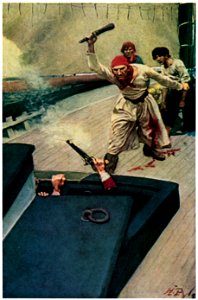 Howard Pyle – Then the Real Fight Began (Pennsylvania’s defiance of the United States) [from HOWARD PYLE]. Free illustration for personal and commercial use.