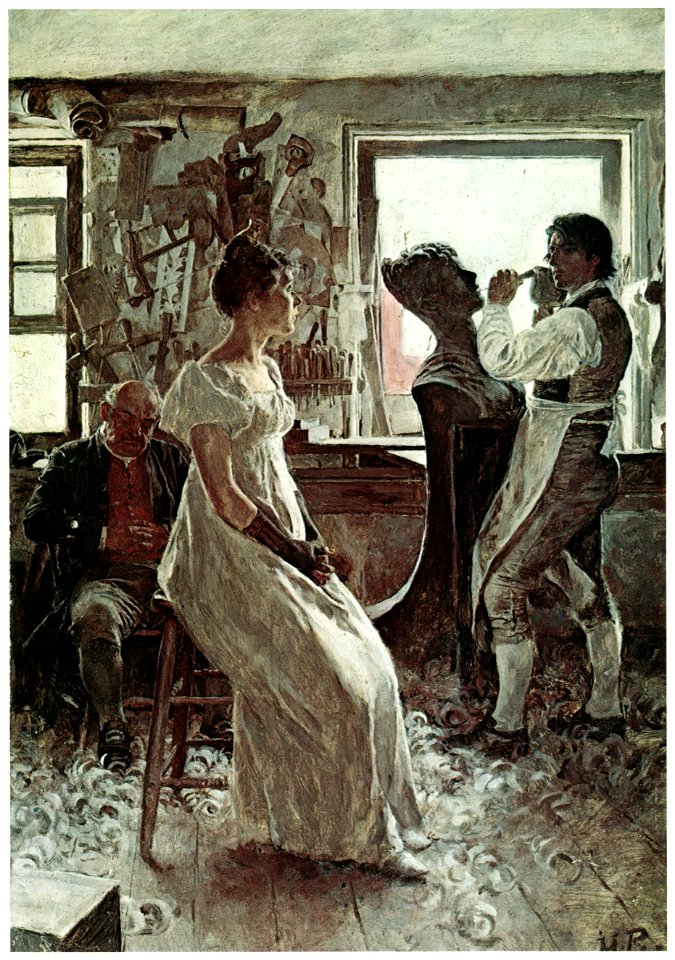 Howard Pyle – In The Wood Carver’s Shop (By Land and Sea) [from HOWARD PYLE]