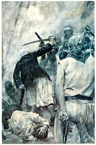 Howard Pyle – Blackbeard’s Last Fight (Jack Ballister’s Fortunes) [from HOWARD PYLE]. Free illustration for personal and commercial use.