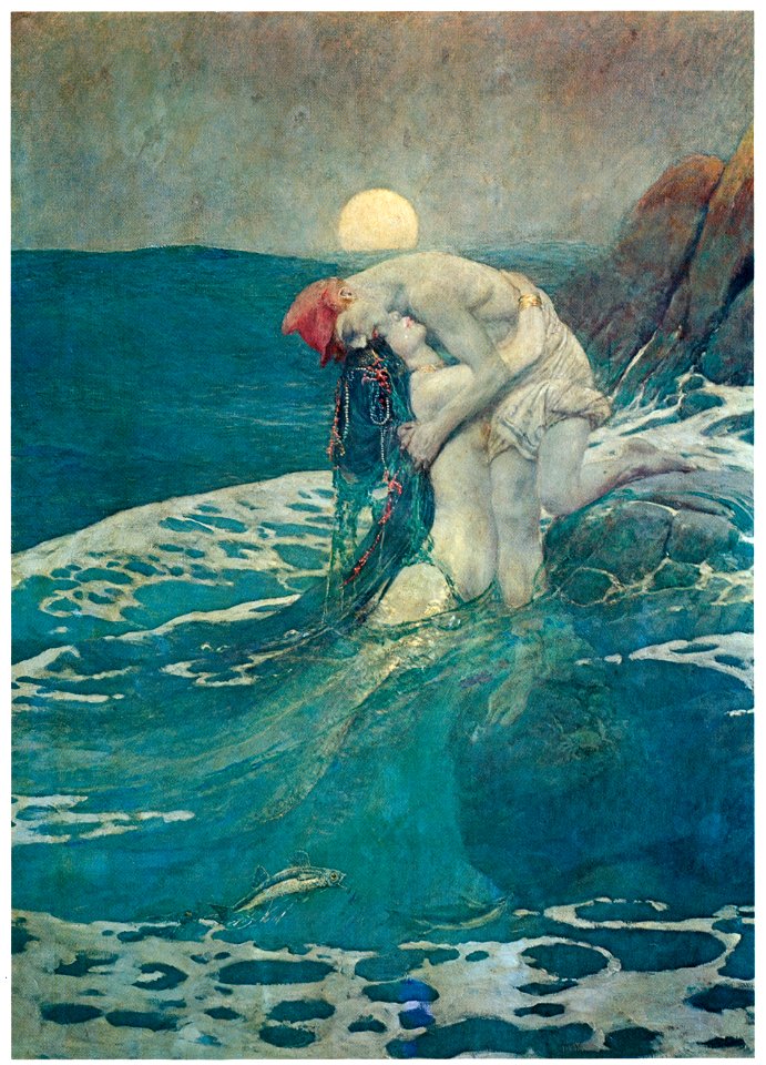 Howard Pyle – The Mermaid [from HOWARD PYLE]. Free illustration for personal and commercial use.