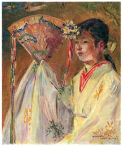 Nakazawa Hiromitsu – Shrine Maiden of the Kasuga Shrine [from Nakazawa Hiromitsu: Retrospective Exhibition of Commemorating the 140th Anniversaly of the Artist’s Birth]