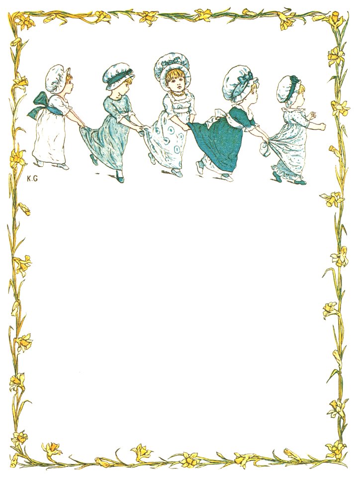 Kate Greenaway – Ring the bells—ring! Hip, hurrah for the King! [from Under the Window]