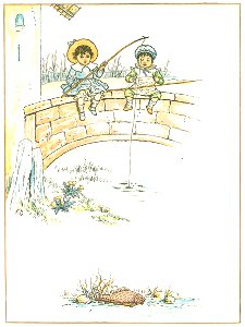 Kate Greenaway – The finest, biggest fish, you see, Will be the trout that’s caught by me [from Under the Window]