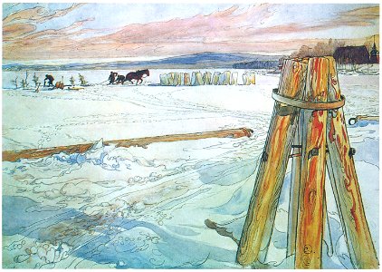Carl Larsson – Plate 3 [from A Farm: Paintings from a Bygone Age]. Free illustration for personal and commercial use.