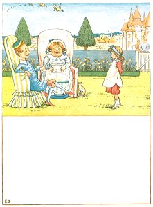 Kate Greenaway – Prince Finikin and his mamma Sat sipping their bohea [from Under the Window]