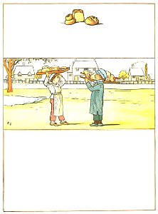 Kate Greenaway – A butcher’s boy met a baker’s boy (It was all of a summer day) [from Under the Window]