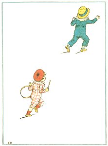 Kate Greenaway – What is Tommy running for, Running for, running for? [from Under the Window]