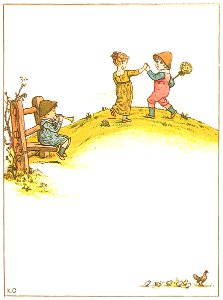 Kate Greenaway – Pipe thee high, and pipe thee low, Let the little feet go faster [from Under the Window]