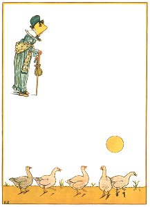 Kate Greenaway – Some geese went out a-walking, To breakfast and to dine [from Under the Window]