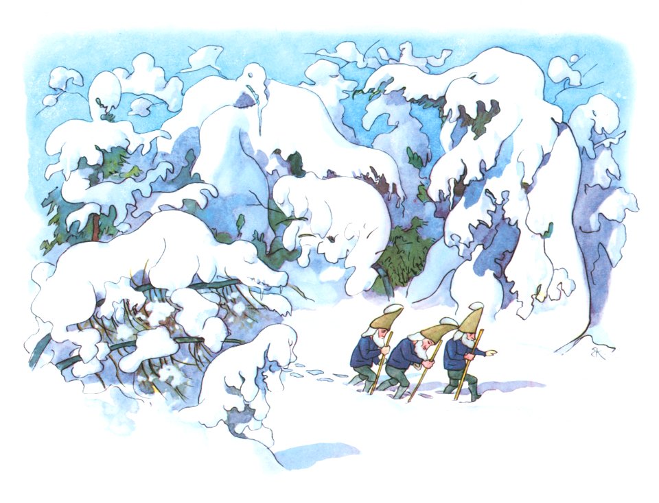 Ernst Kreidolf – Among Snow Monsters [from Winter’s Tale]