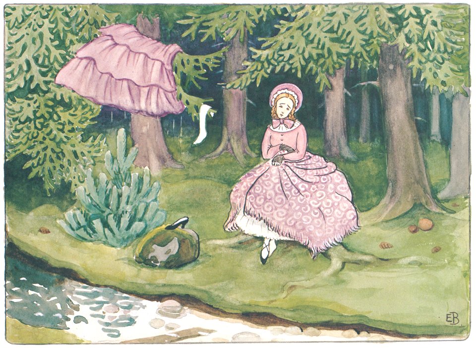 Elsa Beskow – Plate 8 [from Aunt Green, Aunt Brown and Aunt Lavender]