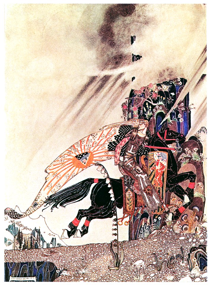 Kay Nielsen – But still the Horse begged him to look behind him (The Widow’s Son) [from Kay Nielsen]
