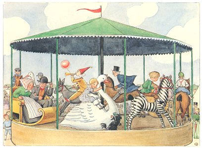 Elsa Beskow – Plate 16 [from Peter and Lotta’s Adventure]