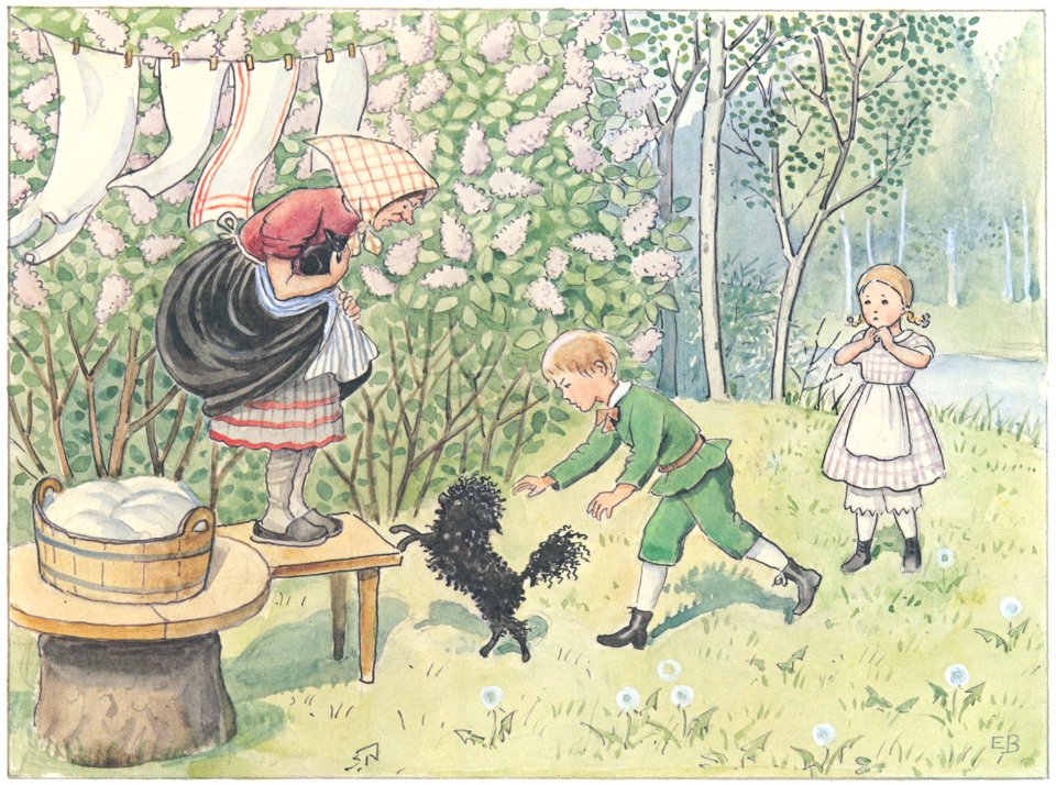 Elsa Beskow – Plate 6 [from Peter and Lotta’s Adventure]