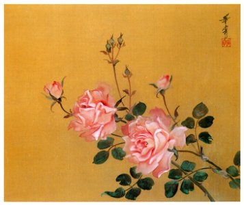 Takabatake Kashō – Roses [from Catalogue of Takabatake Kashō Taisho Roman Museum]