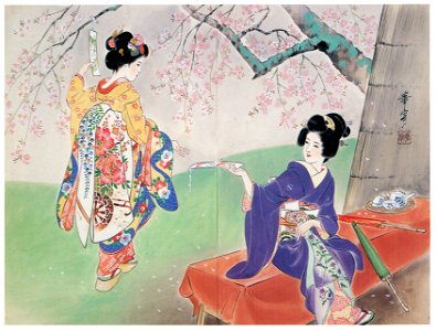 Takabatake Kashō – Beautiful Women in April [from Catalogue of Takabatake Kashō Taisho Roman Museum]