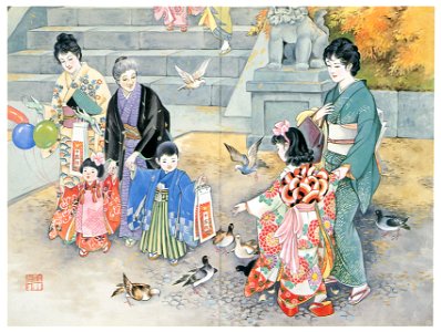Takabatake Kashō – Beautiful Women in November [from Catalogue of Takabatake Kashō Taisho Roman Museum]