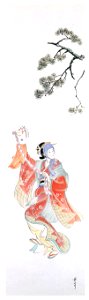 Takabatake Kashō – Harukoma Dance [from Catalogue of Takabatake Kashō Taisho Roman Museum]. Free illustration for personal and commercial use.