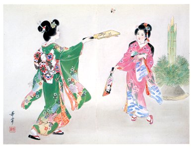 Takabatake Kashō – Beautiful Women in January [from Catalogue of Takabatake Kashō Taisho Roman Museum]