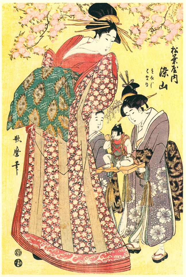 Kitagawa Utamaro – Someyama of Matsubaya with Two Attendants [from ...