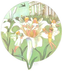 Elsa Beskow – Plate 15 [from Thumbelina]. Free illustration for personal and commercial use.
