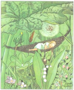 Elsa Beskow – Plate 7 [from Thumbelina]