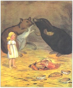 Elsa Beskow – Plate 9 [from Thumbelina]. Free illustration for personal and commercial use.