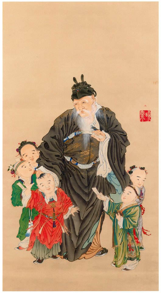Kawanabe Kyōsai – Tang-Dynasty General Guo Ziyi [from Kyosai: master painter and his student Josiah Coder]
