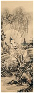 Kawanabe Kyōsai – Byakue Kannon (Skt: Paandara Vasini) [from Kyosai: master painter and his student Josiah Coder]. Free illustration for personal and commercial use.