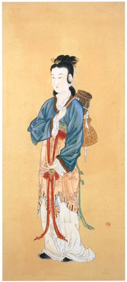 Josiah Conder – Ling Zhao and Shide, Folding Screen [from Kyosai: master painter and his student Josiah Coder]