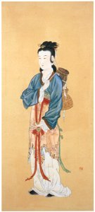 Josiah Conder – Ling Zhao and Shide, Folding Screen [from Kyosai: master painter and his student Josiah Coder]