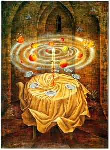 Remedios Varo – Still Life Reviving [from Women Surrealists in Mexico]. Free illustration for personal and commercial use.