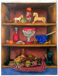 María Izquierdo – Cupboard with Sugar Covered Candies [from Women Surrealists in Mexico]. Free illustration for personal and commercial use.