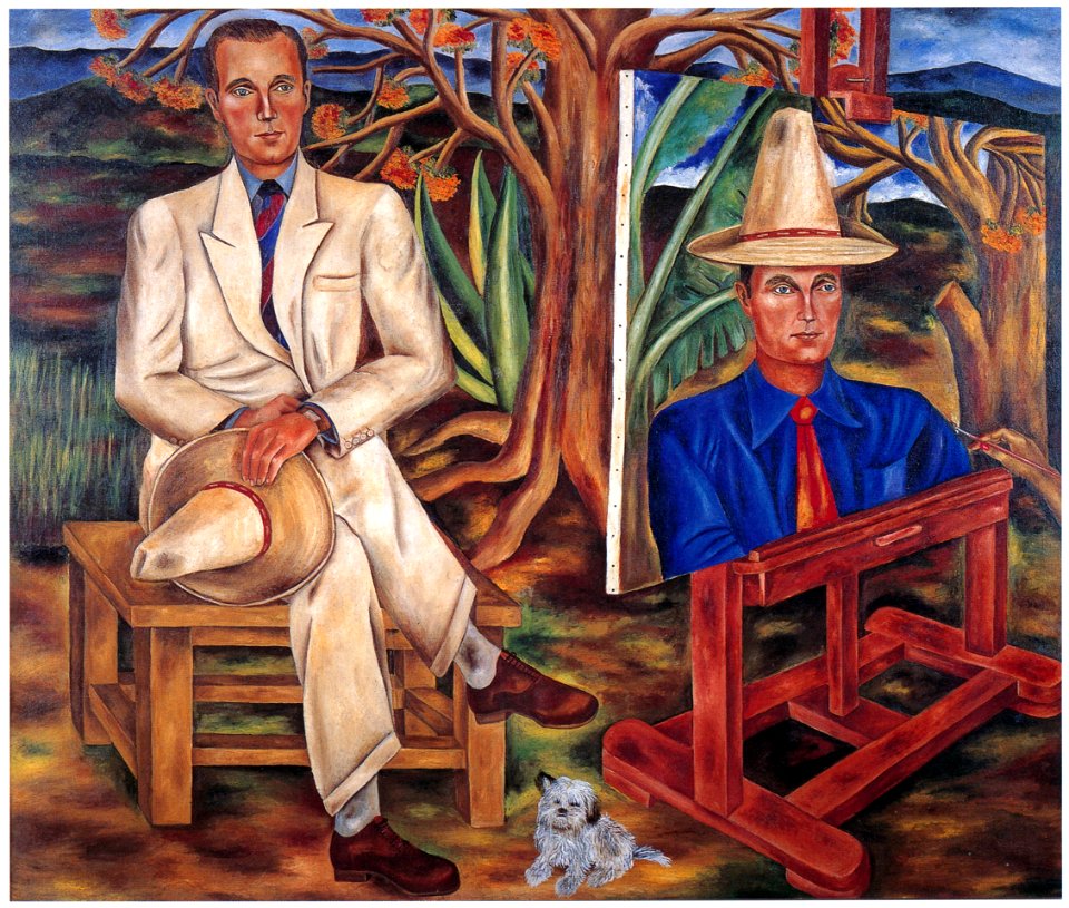 María Izquierdo – Portrait of Tourist（Portrait of Mr. Henri de Chatillon) [from Women Surrealists in Mexico]