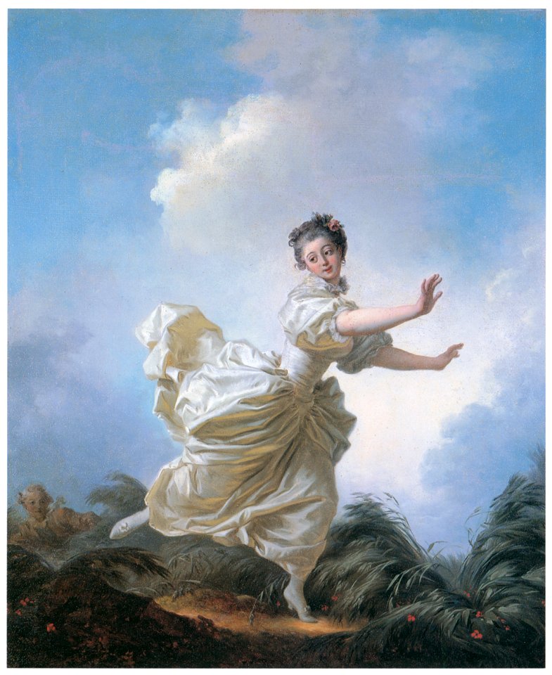 Jean-Honoré Fragonard – La fuite à dessein [from Three Masters of French Rocco]. Free illustration for personal and commercial use.