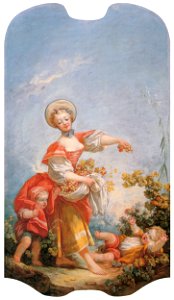 Jean-Honoré Fragonard – La vendangeuse [from Three Masters of French Rocco]. Free illustration for personal and commercial use.