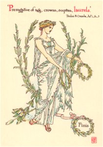 Walter Crane – Prerogative of age, crowns, sceptres, laurels. (Troilus and Cressida) [from Flowers from Shakespeare’s Garden]. Free illustration for personal and commercial use.