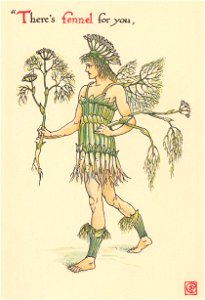 Walter Crane – There’s fennel for you, (Hamlet) [from Flowers from Shakespeare’s Garden]