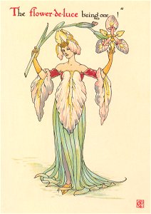 Walter Crane – The flower-de-luce being one! (The Winter’s Tale) [from Flowers from Shakespeare’s Garden]. Free illustration for personal and commercial use.