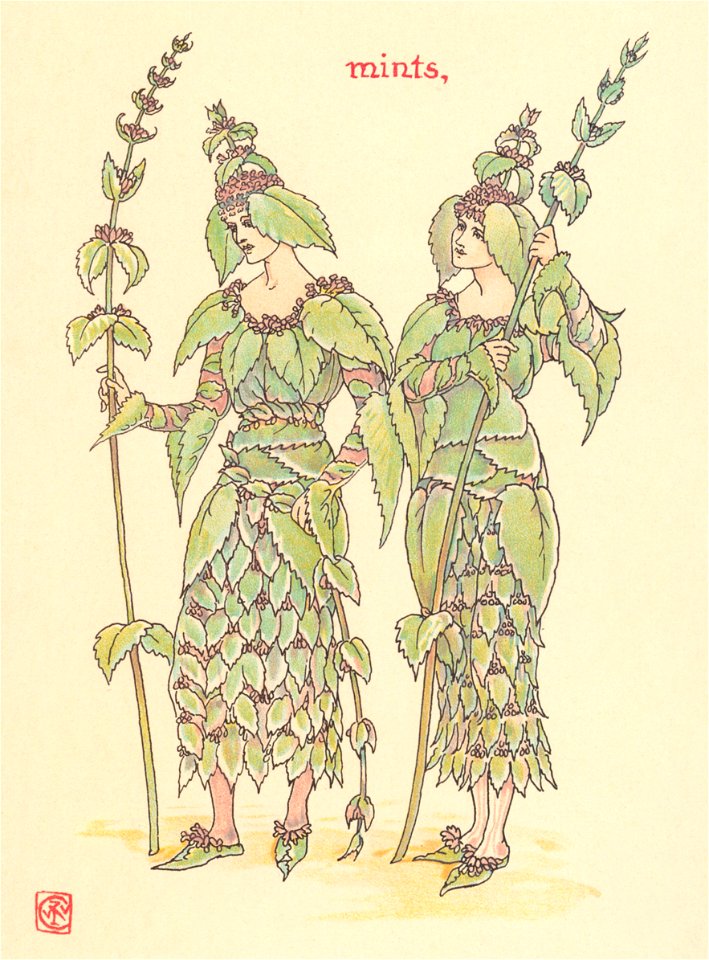 Walter Crane – mints, (The Winter’s Tale) [from Flowers from Shakespeare’s Garden]