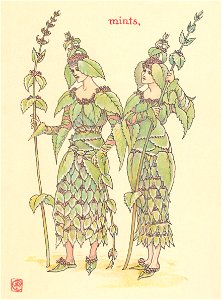 Walter Crane – mints, (The Winter’s Tale) [from Flowers from Shakespeare’s Garden]. Free illustration for personal and commercial use.