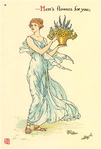 Walter Crane – Here’s flowers for you; (The Winter’s Tale) [from Flowers from Shakespeare’s Garden]. Free illustration for personal and commercial use.