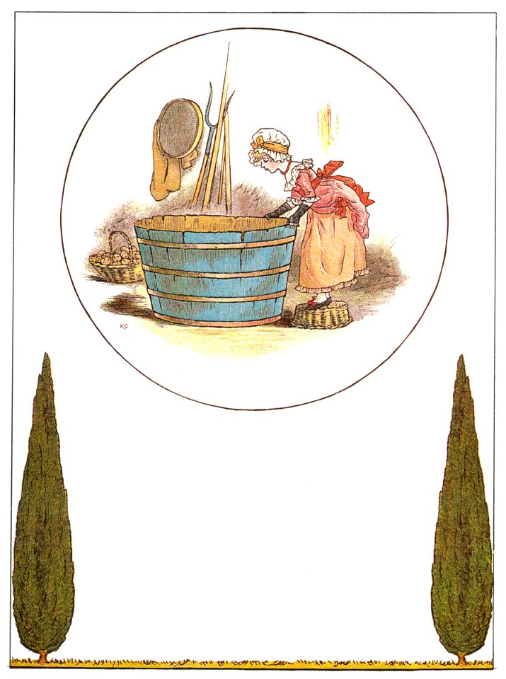 Kate Greenaway – MISS MOLLY AND LITTLE FISHES [from Marigold Garden]