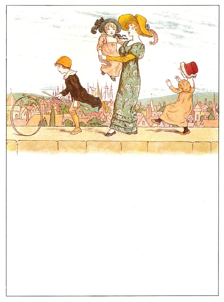 Kate Greenaway – ON THE WALL TOP [from Marigold Garden]