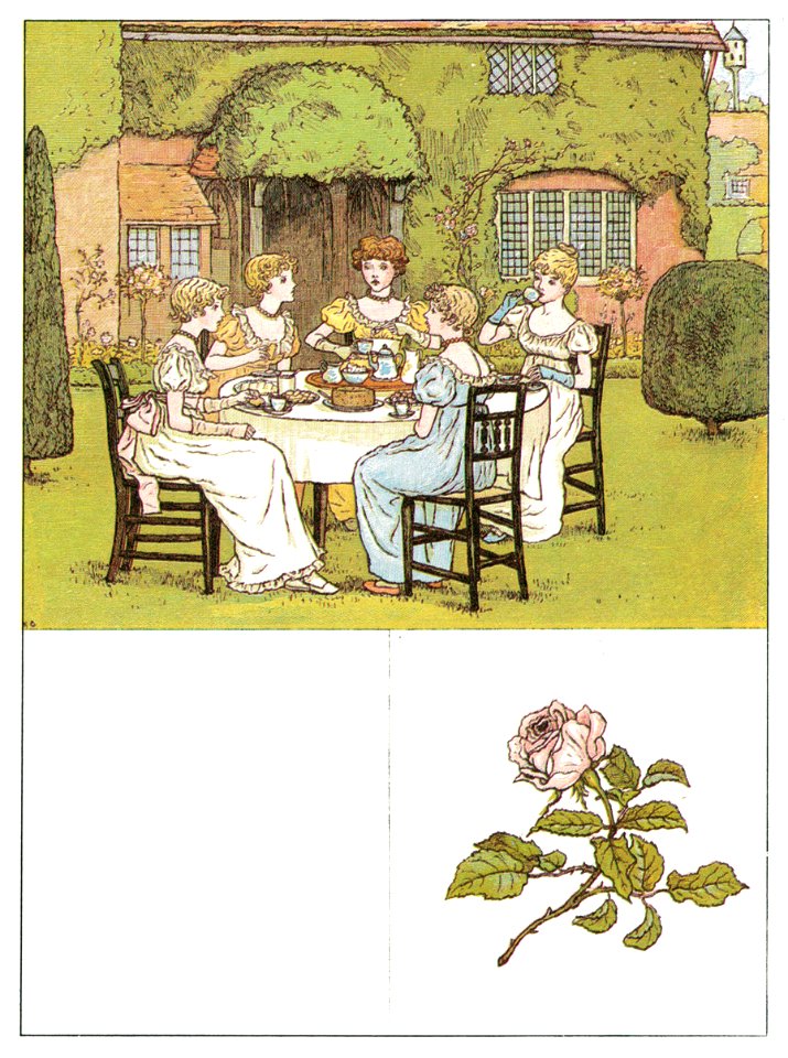Kate Greenaway – THE TEA PARTY [from Marigold Garden]
