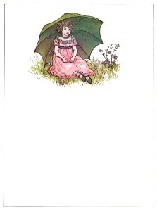 Kate Greenaway – THE LITTLE LONDON GIRL [from Marigold Garden]. Free illustration for personal and commercial use.