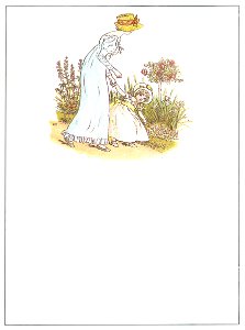 Kate Greenaway – LITTLE PHILLIS [from Marigold Garden]. Free illustration for personal and commercial use.