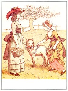 Kate Greenaway – THE UNGRATEFUL LAMB [from Marigold Garden]. Free illustration for personal and commercial use.