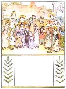 Kate Greenaway – STREET SHOW [from Marigold Garden]. Free illustration for personal and commercial use.