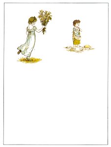 Kate Greenaway – Marigold Garde Title Page 2 [from Marigold Garden]. Free illustration for personal and commercial use.